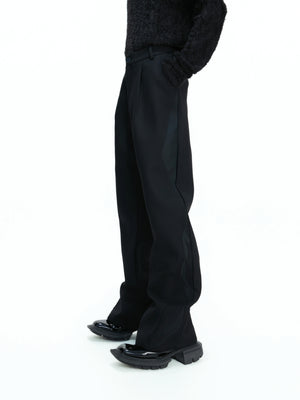 Split-Panel Wide-Leg Trousers | Color-Block Utility Style - main image 1