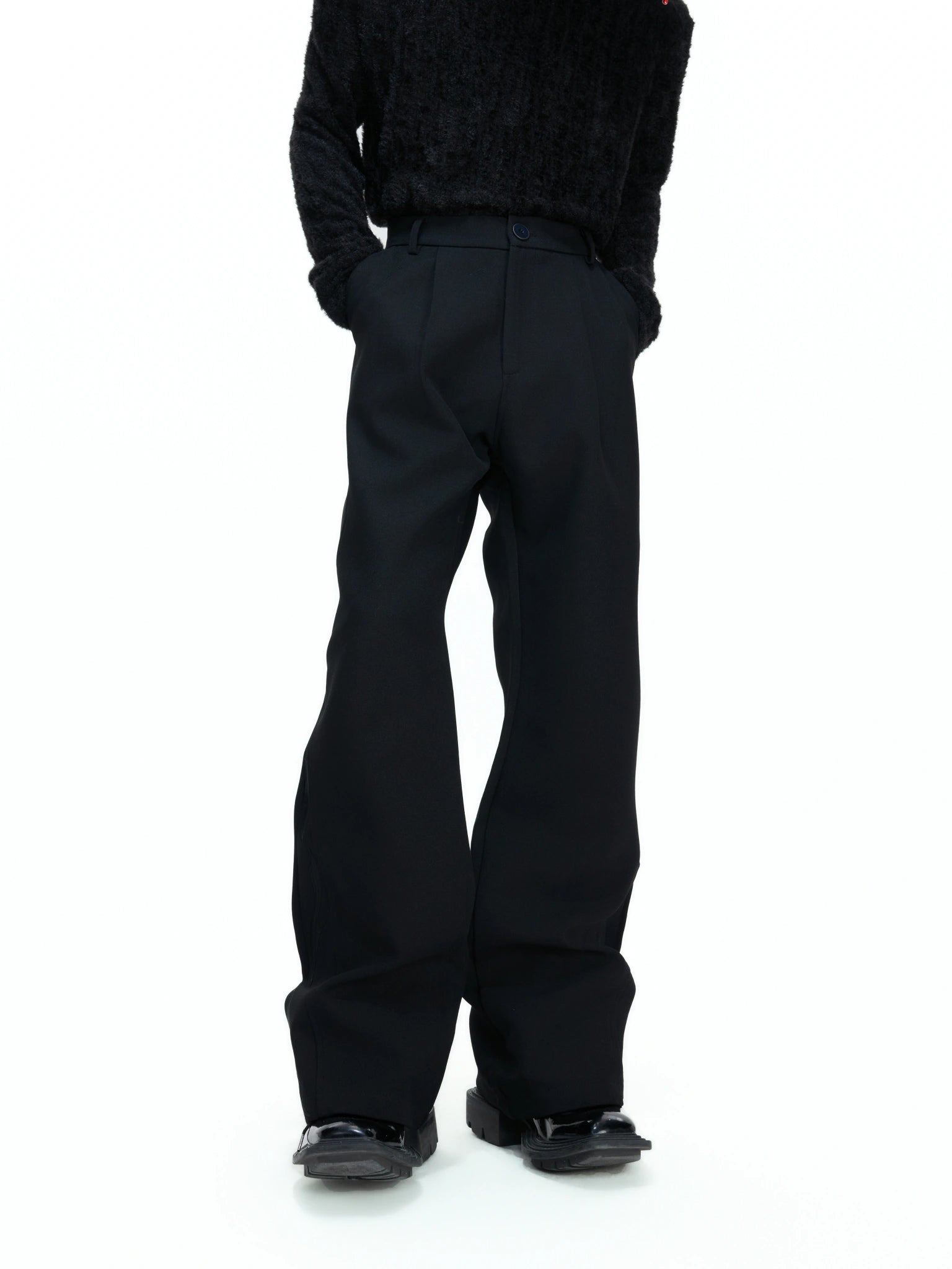 Split-Panel Wide-Leg Trousers | Color-Block Utility Style - main image 2