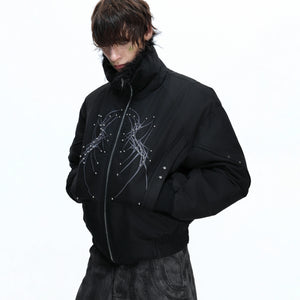 Heavyweight Embroidered Cropped Jacket | Unisex - main image 3