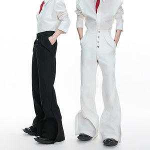 Deconstructed Bootcut Pants in Cotton Blend | Argue - main image 5