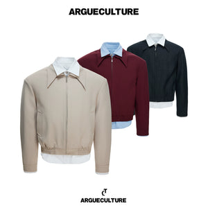 Deconstructed Faux-Layer Jacket | Tencel-Linen Blend - main image 1
