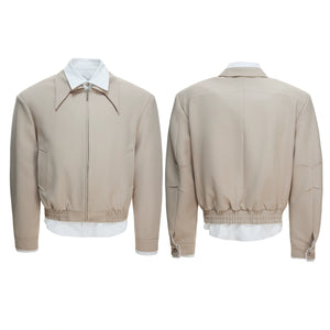 Deconstructed Faux-Layer Jacket | Tencel-Linen Blend - main image 3
