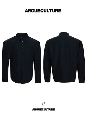 Relaxed Structured Shirt | Long-Sleeve Unisex Style - main image 2