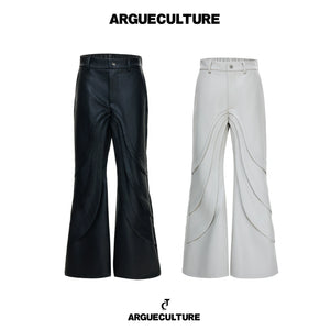Deconstructed Faux Leather Pants | Avant-Garde Style - main image 1