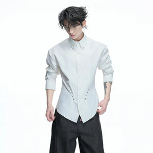Rivet Waist-Cinched Shirt | Structured Streetwear - main image 1