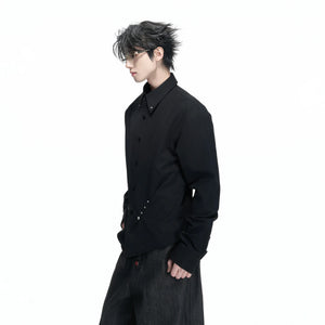 Rivet Waist-Cinched Shirt | Structured Streetwear - main image 4