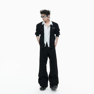 Layered V-Neck Cardigan Top and Pants Co-Ord - main image 4