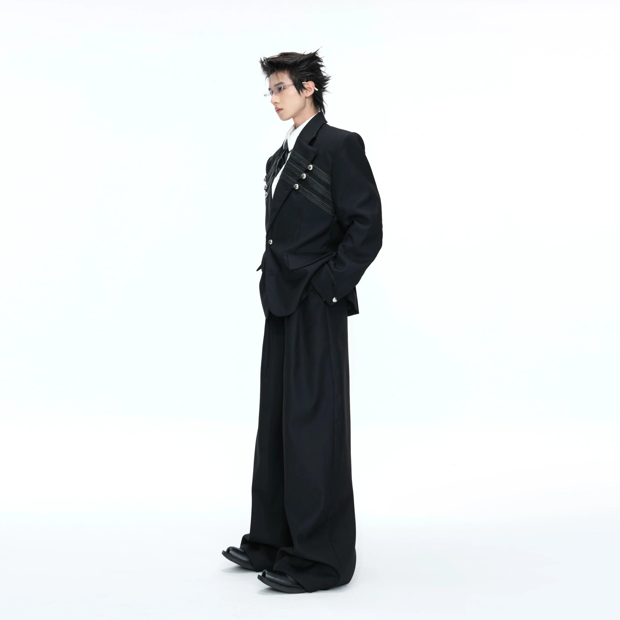 Metal-Detail Wide-Lapel Suit Separates | Avant-Garde - main image 2