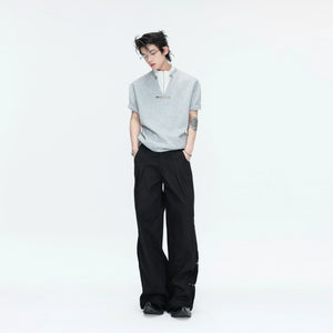 Color-Block Faux Two-Piece Cotton Tee | Relaxed Fit - main image 4