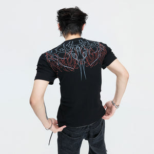 Unisex Gothic Rivet Graphic T-Shirt | Cotton Blend - main image 1