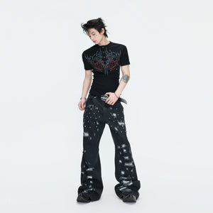 Unisex Gothic Rivet Graphic T-Shirt | Cotton Blend - main image 3