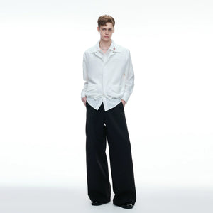 Layered Panel Button Shirt | Dark Street Style - main image 4