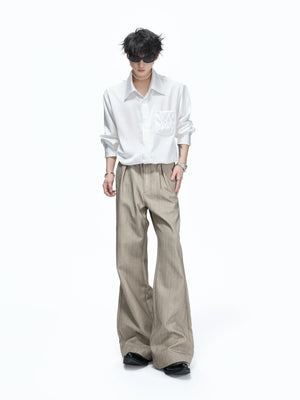 Pleated Satin-Finish Polyester Long-Sleeve Shirt - main image 2