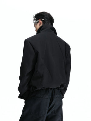 Deconstructed Rivet Dual-Zip Cropped Jacket - main image 5