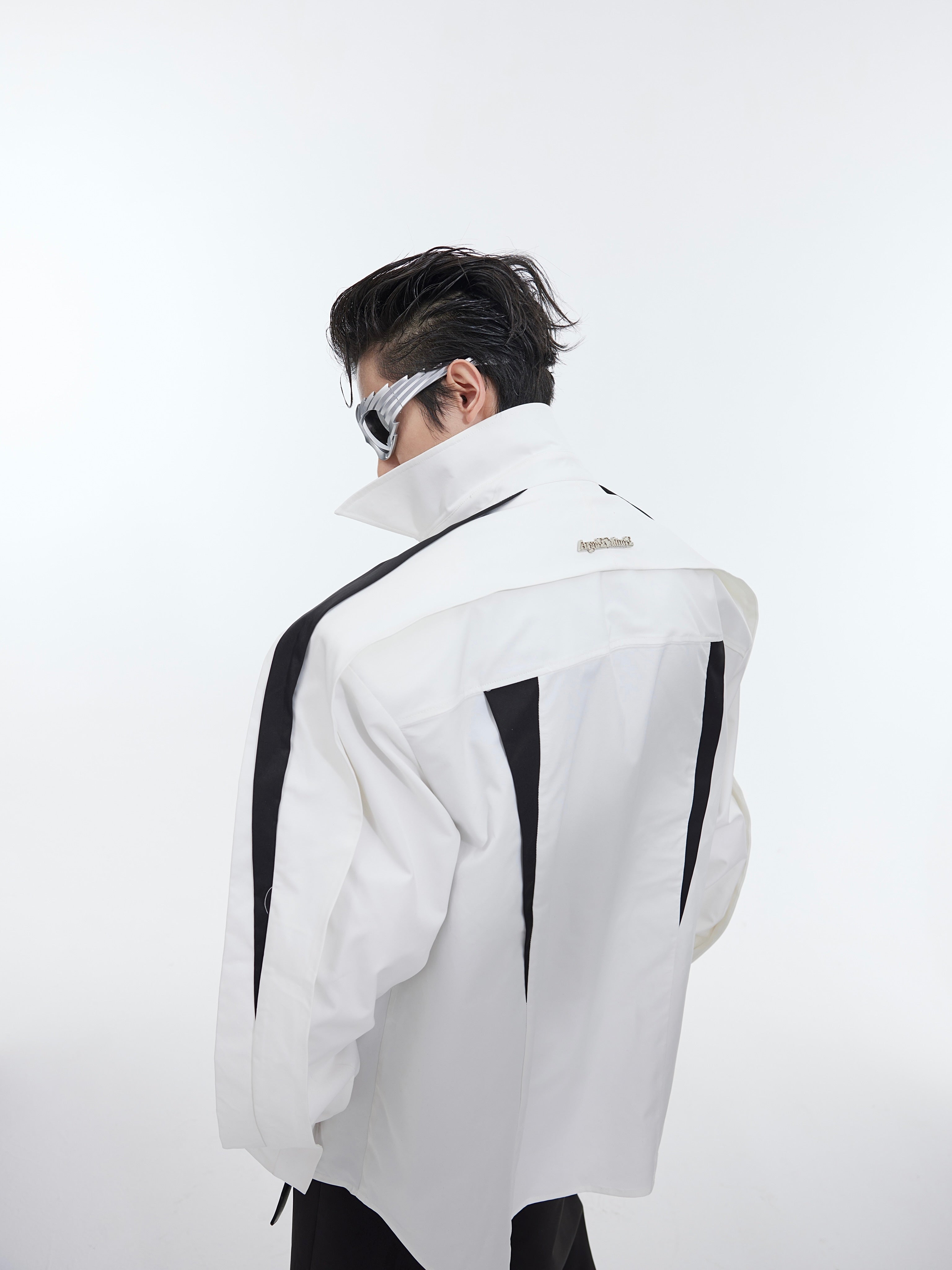 Deconstructed Overshirt - Heavyweight Split-Shoulder Streetwear Top