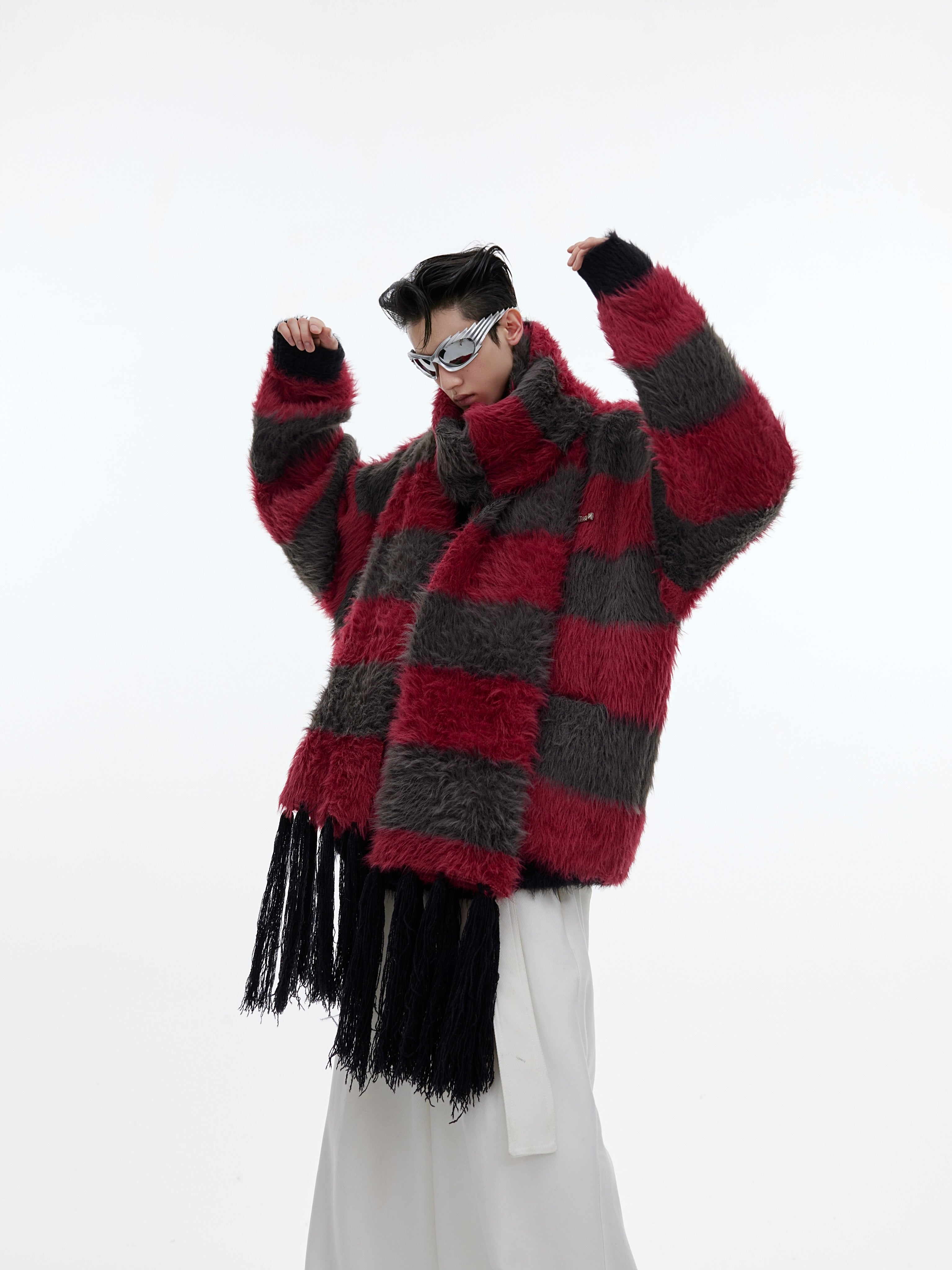 Chunky Christmas Knit Sweater - Oversized Scarf Design - Streetwear