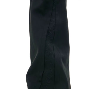 Dark gray cooling ice silk pants with premium metal hardware accents.