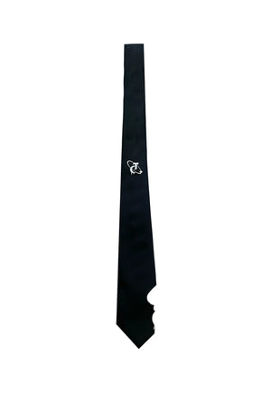 7cm Solid Metal Logo Tie | 146cm Polyester Necktie - Original Premium