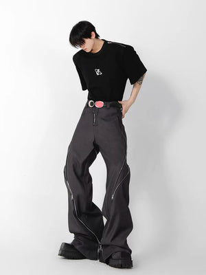 Structured Cotton-Modal Trousers | Dark Gray or Black - main image 5