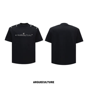 Cropped 3D Print Short-Sleeve Tee | Unisex Streetwear - Black Top
