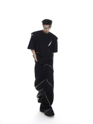 Deconstructed Colorblock Panel T-Shirt | Relaxed Fit - main image 5