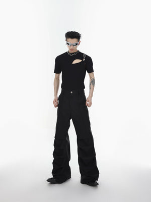 Layered Cotton Cutout T-Shirt | Unisex Streetwear - main image 4