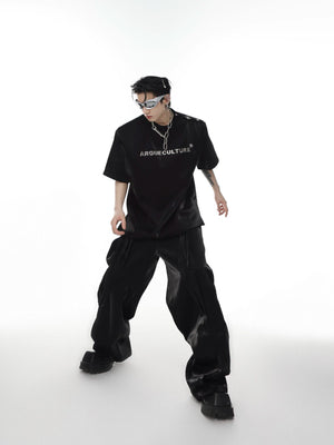 Relaxed Liquid-Finish Shoulder-Button T-Shirt - main image 5