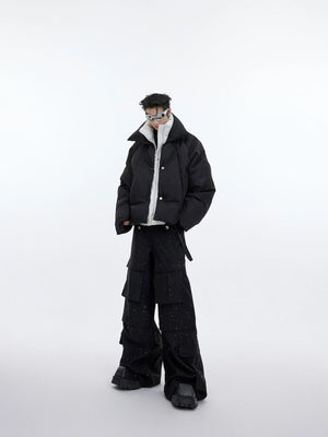 Liquid Sheen Layered Padded Jacket | Relaxed Fit - main image 5