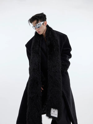 Patchwork Cocoon Overcoat | Longline Cotton-Wool Coat - main image 5