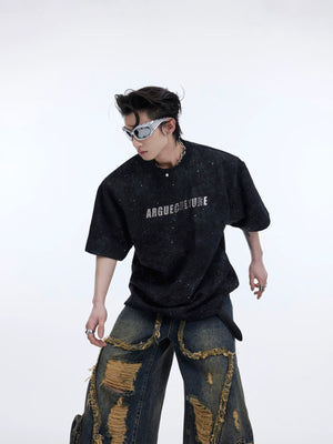 Metal Logo Shoulder-Pad T-Shirt | Relaxed Cotton - main image 2