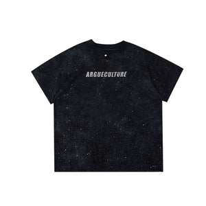 Metal Logo Shoulder-Pad T-Shirt | Relaxed Cotton - Black