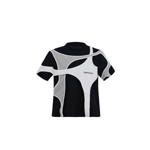 Deconstructed Layered Shoulder-Pad Tee | Streetwear - Black