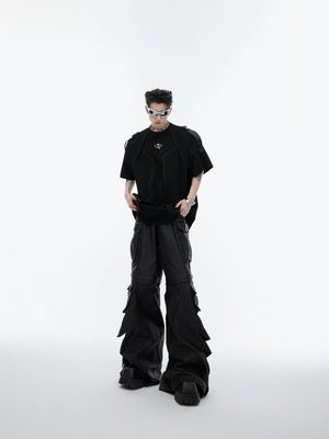 Loose-Fit Deconstructed Logo T-Shirt | Short Sleeve - main image 5