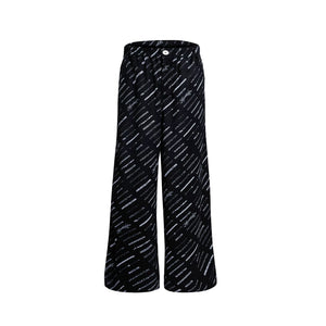 Deconstructed Long-Sleeve Pajama Set in Black or White - Black Pants