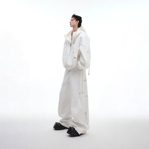 Deconstructed Wide-Leg Drawstring Pants | Fall Streetwear - main image 3