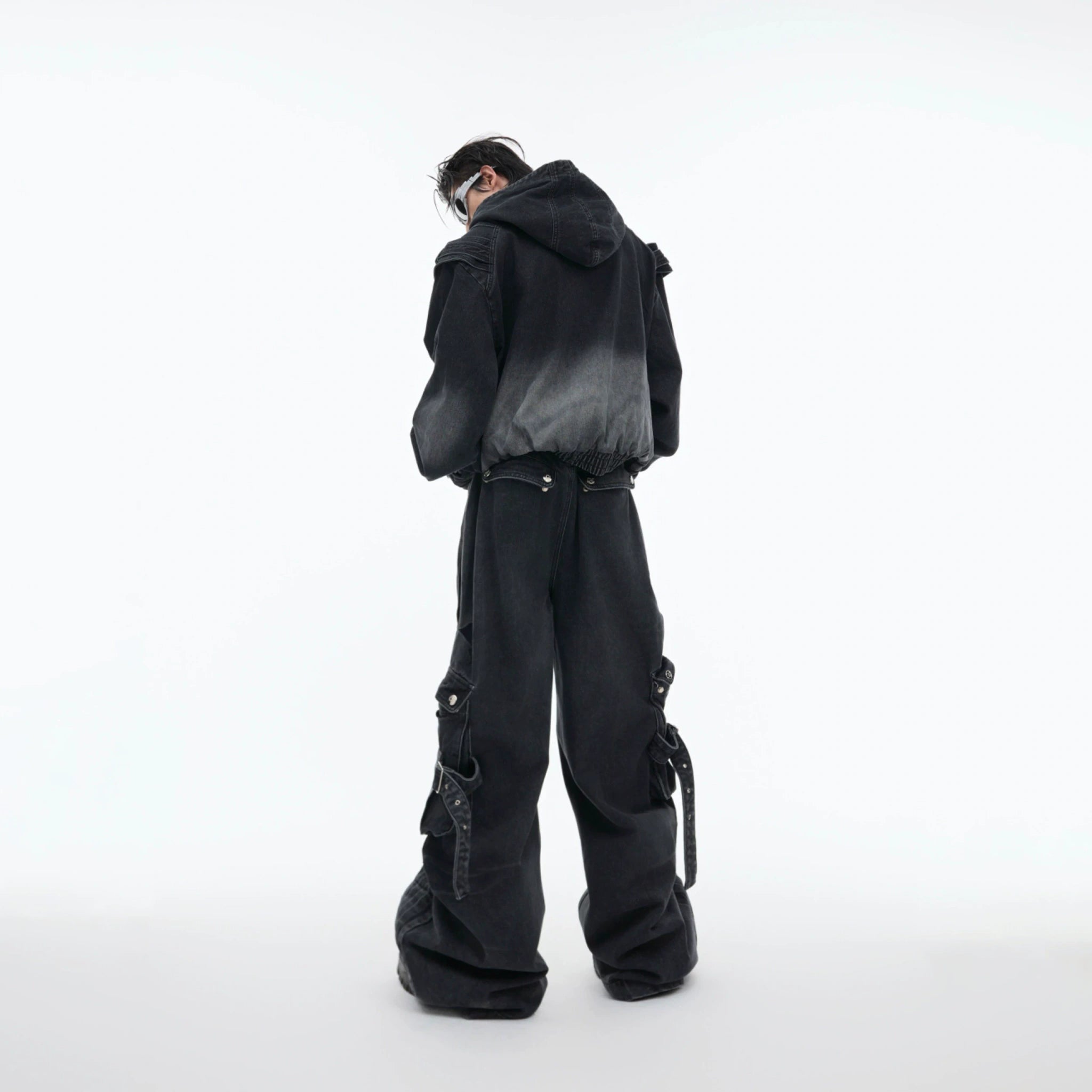 Deconstructed Hooded Denim Jacket | Relaxed Streetwear - main image 2