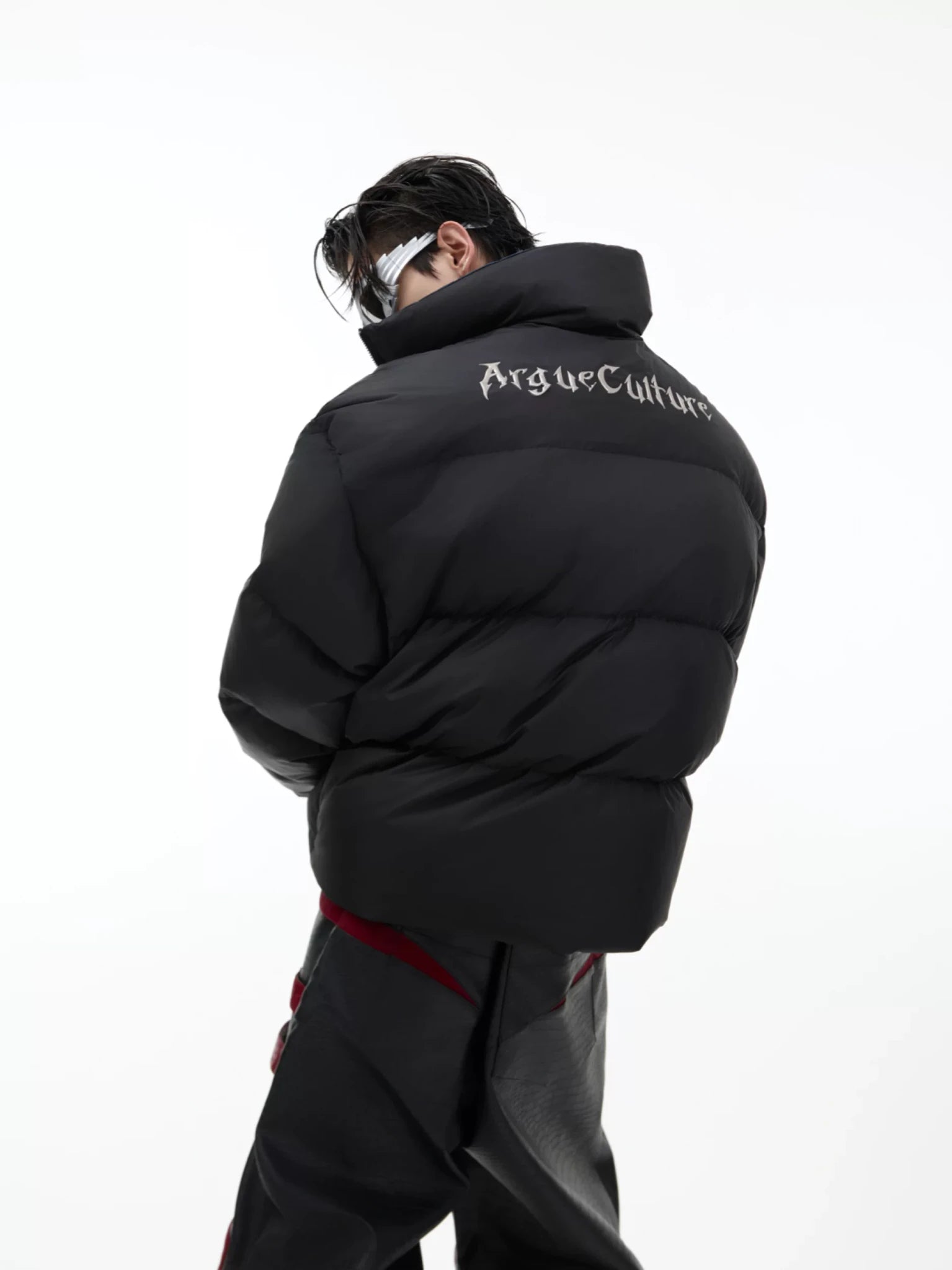 Reversible Short Puffer Jacket with White Duck Down - main image 2