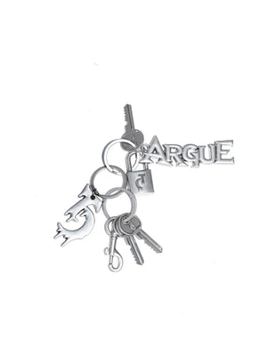 Vintage Metal Logo Keychain in Aluminum Alloy - main image 1