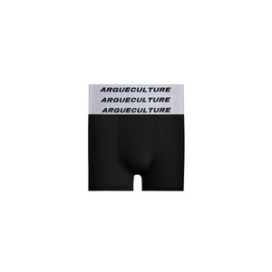 Layered Waistband Boxer Briefs in Nylon Modal Blend - Black