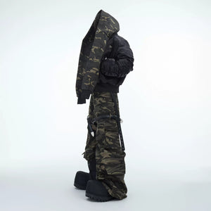 Green Camouflage Belted Cargo Pants | Streetwear - main image 5
