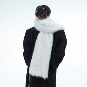 Plush Faux-Mink Scarf | Unisex Winter Streetwear - main image 1