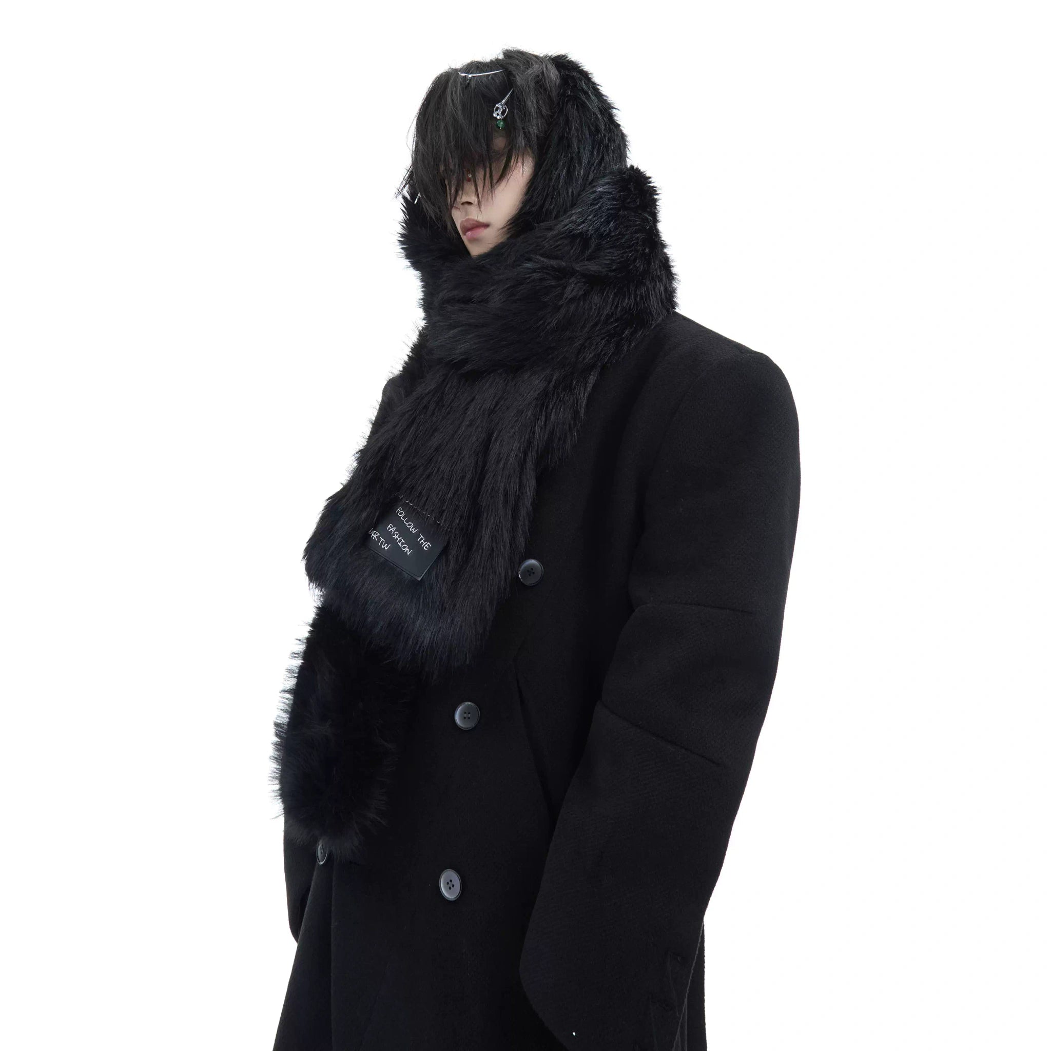 Plush Faux-Mink Scarf | Unisex Winter Streetwear - main image 2