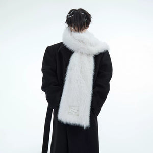 Plush Faux-Mink Scarf | Unisex Winter Streetwear - main image 3