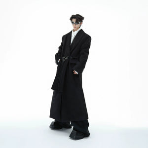 Metal Strap Longline Coat | Deconstructed Outerwear - main image 3
