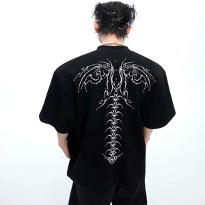 Spinal Bone Embroidered Oversized T-Shirt | Argue - main image 1