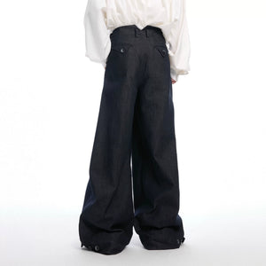 Heavyweight Raw Denim Wide-Leg Jeans | Relaxed Fit - main image 2