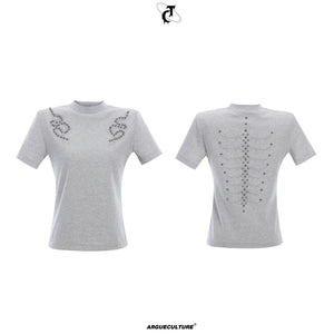 Spine Embroidered Fitted T-Shirt | Unisex Streetwear - main image 5