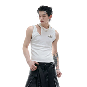Cutout Metal-Detail Tank Vest | Argue Culture - main image 2