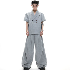 V-Neck Structured Shirt and Trouser Set | Avant-Garde - main image 1