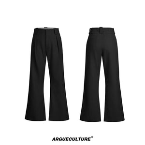 Micro-Flare Wool-Blend Trousers | Argue Culture - Black